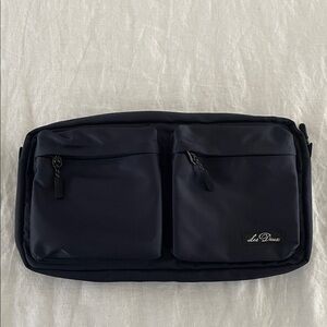 Navy Blue Les Deux Hubert Crossbody Bag